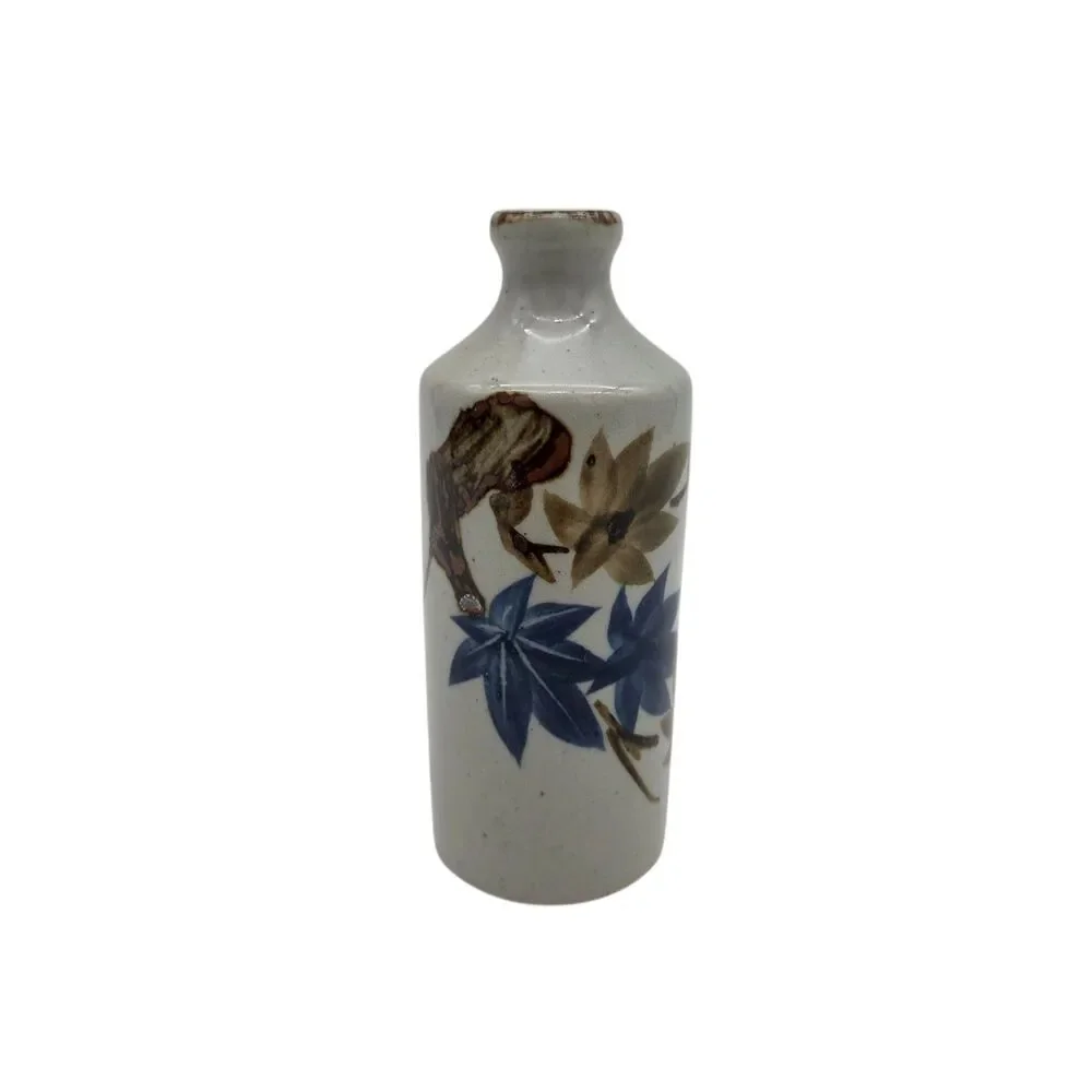 Vintage Otagiri Japan Bud Vase Maple Leaf Stoneware Pottery MCM Decor 1970s OMC